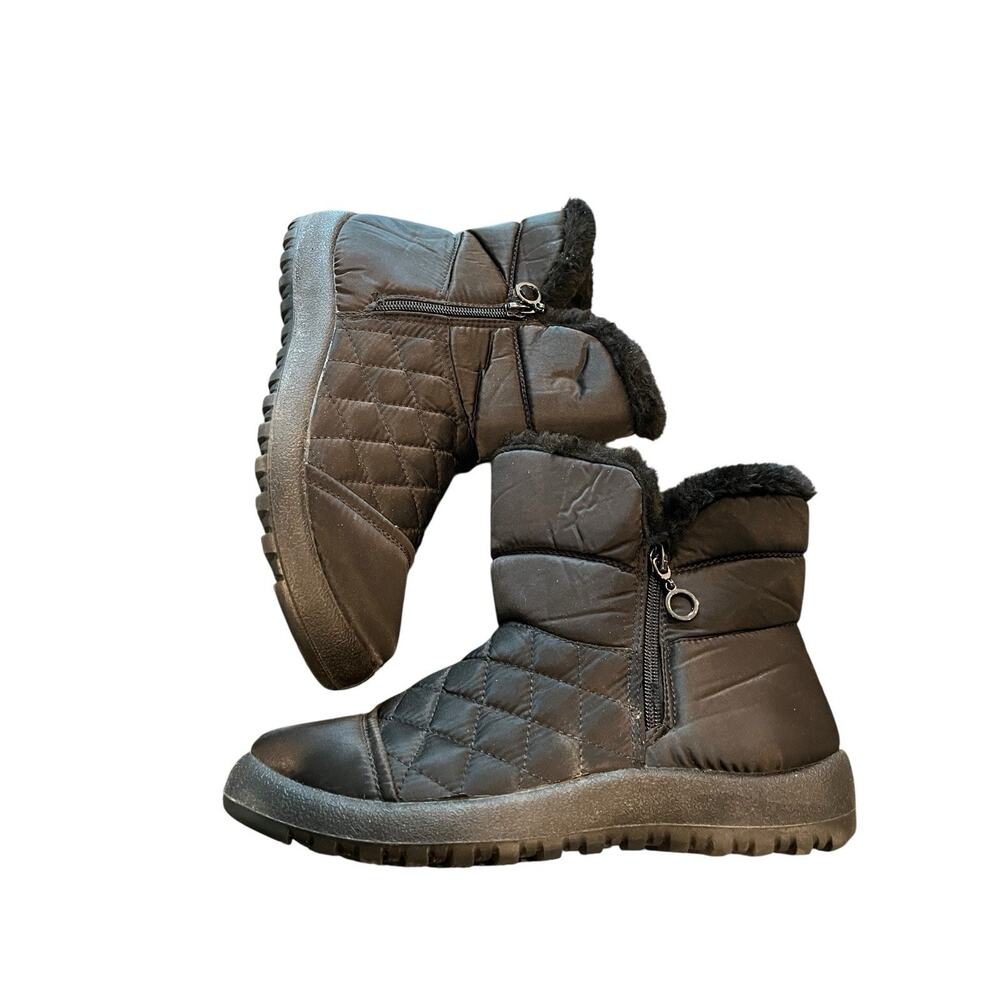 Cozy Black Quilted Ankle Booties